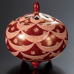 【三和令和】赤色細緻梅花纹 4號香爐